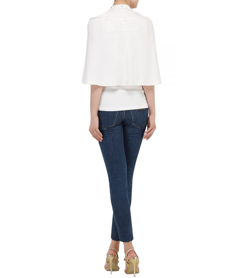 Ivory Sequin Embellished Cape with Inner Set - Image 2
