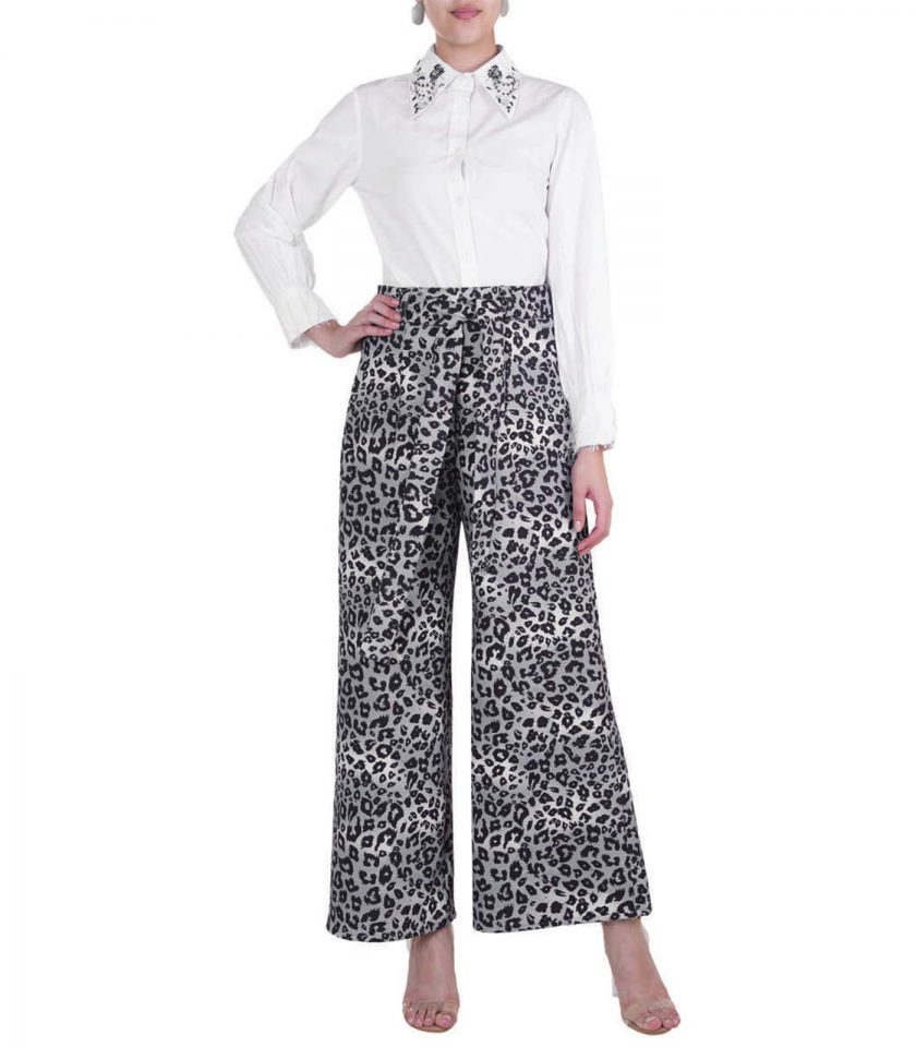 Animal Print Wide Legged Pants