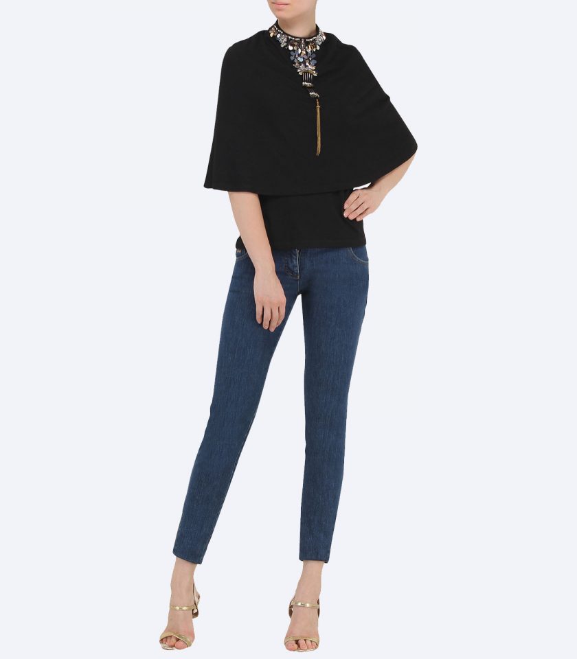 Embellished Cape with Matching Inner Set