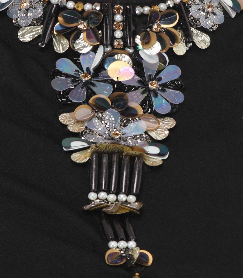 Embellished Cape with Matching Inner Set - Image 3