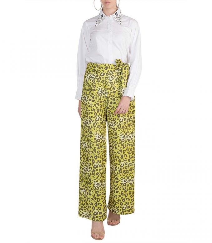 Animal Print Wide Legged Pants